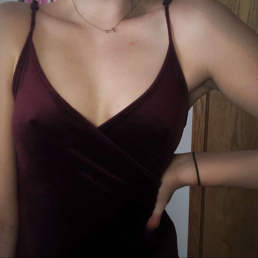 purple velvet body suit